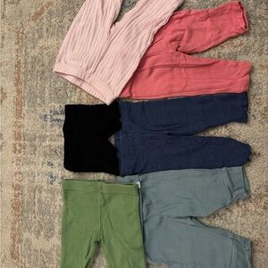 Kids pants and shorts assorted Set - Pink, Coral, Black, Blue, Green.